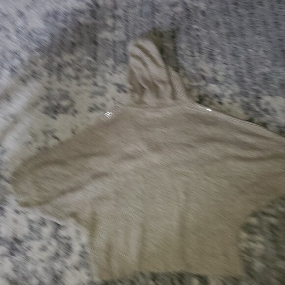 JENNIFER LOPEZ SEQUIN KNIT HOODIE BATWING SLEEVE - Picture 12 of 13